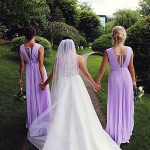 Floor length, pleated lavender dress ✨💜